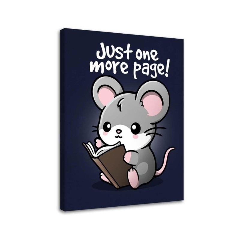 Canvas prints for teenager's room - Reading mouse Noemi Fadda | FEEBY