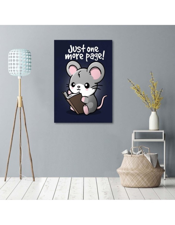 Canvas prints for teenager's room - Reading mouse Noemi Fadda | FEEBY