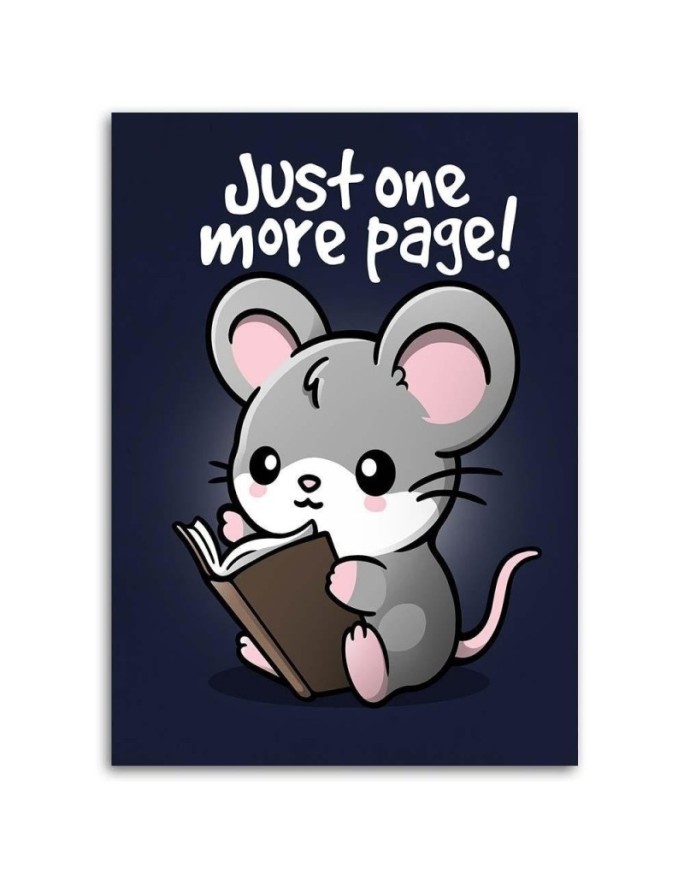Canvas prints for teenager's room - Reading mouse Noemi Fadda | FEEBY