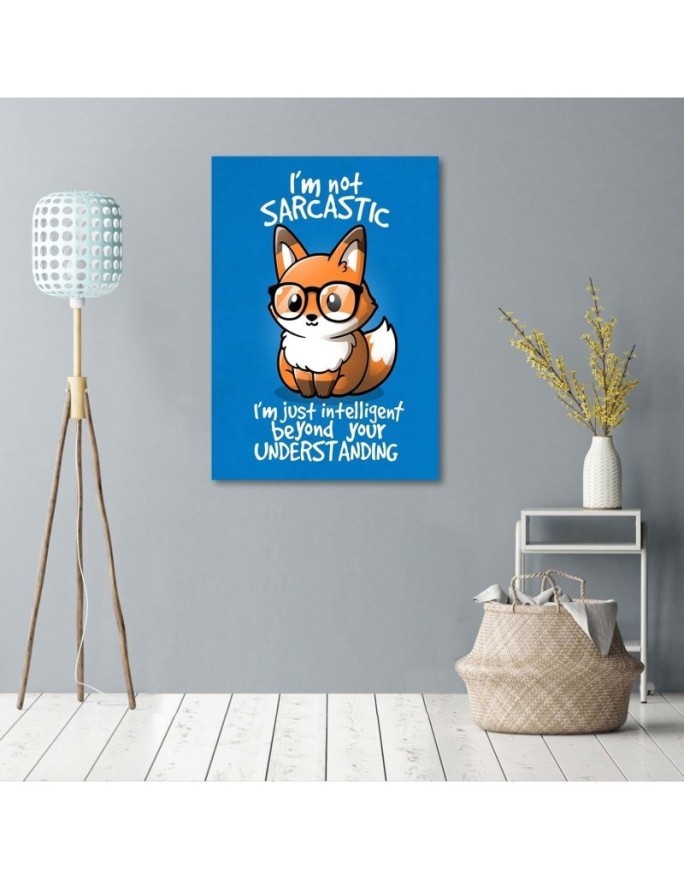 Canvas prints for teenager's room - Fox in glasses Noemi Fadda | FEEBY