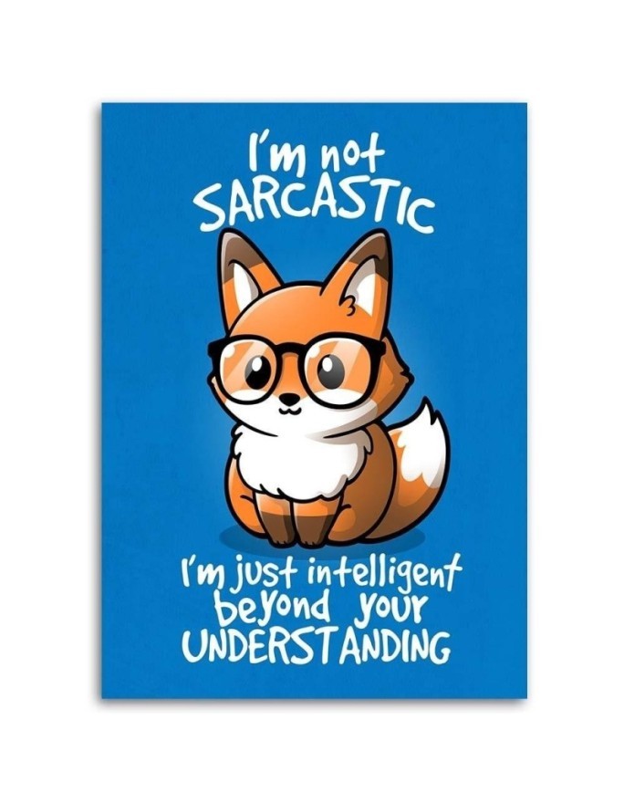Canvas prints for teenager's room - Fox in glasses Noemi Fadda | FEEBY