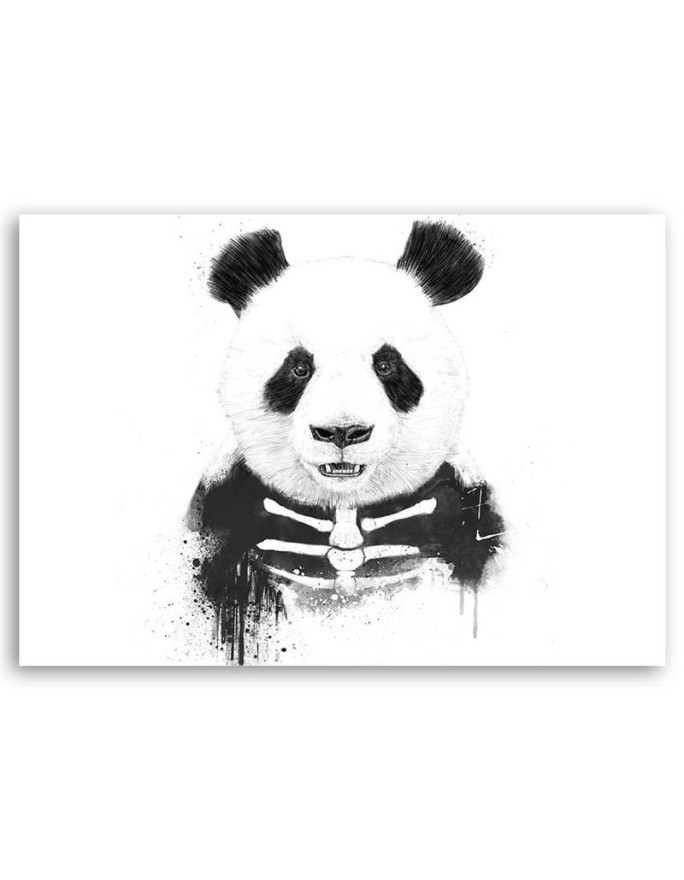 Canvas prints for teenager - Skeleton panda bear Balazs Solti | FEEBY