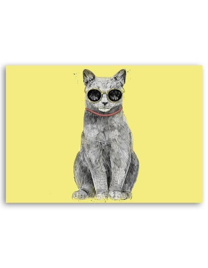 Canvas prints for teenager - Cat with glasses Balazs Solti | FEEBY