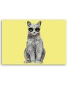 Canvas prints for teenager - Cat with glasses Balazs Solti | FEEBY