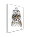 Canvas prints - Tiger in winter Christmas hat Balazs Solti | FEEBY