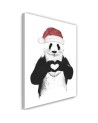 Wall Canvas painting - Panda in Santa outfit Balazs Solti | FEEBY