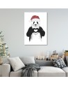Wall Canvas painting - Panda in Santa outfit Balazs Solti | FEEBY