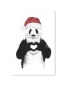 Wall Canvas painting - Panda in Santa outfit Balazs Solti | FEEBY