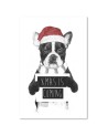 Pictures on Canvas for a teenager Christmas French bulldog Balazs Solti | FEEBY