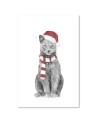 Canvas prints for Kids Room - Christmas cat in red hat Balazs Solti | FEEBY