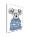 Canvas prints - Koala bear in blue Christmas jumper Balazs Solti | FEEBY