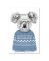Canvas prints - Koala bear in blue Christmas jumper Balazs Solti | FEEBY