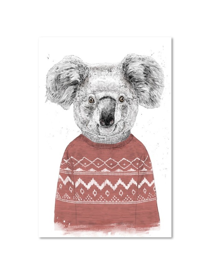 Canvas prints - Koala bear in Christmas jumper Balazs Solti | FEEBY