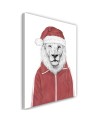 Canvas prints - Lion in red Christmas hat Balazs Solti | FEEBY