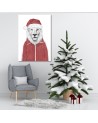 Canvas prints - Lion in red Christmas hat Balazs Solti | FEEBY