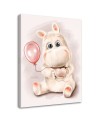 Wall art painting - Cartoon character with a pink balloon Svetrinka.art | FEEBY