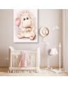 Wall art painting - Cartoon character with a pink balloon Svetrinka.art | FEEBY