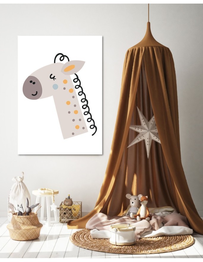 Canvas prints for children's room - Boho horse for children | FEEBY