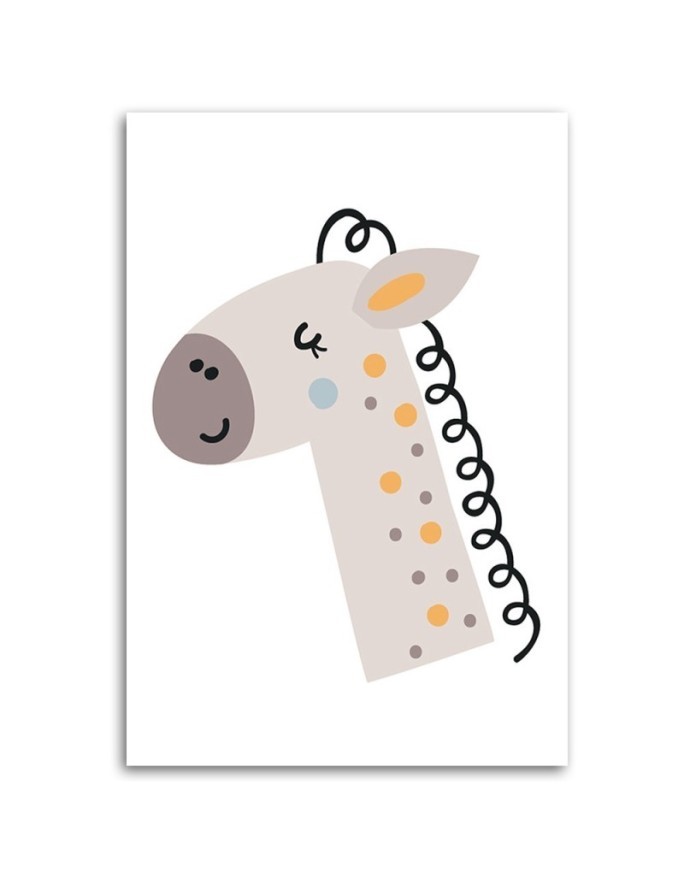 Canvas prints for children's room - Boho horse for children | FEEBY