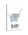 Canvas prints for children - Elephant Baby Kids Boho | FEEBY