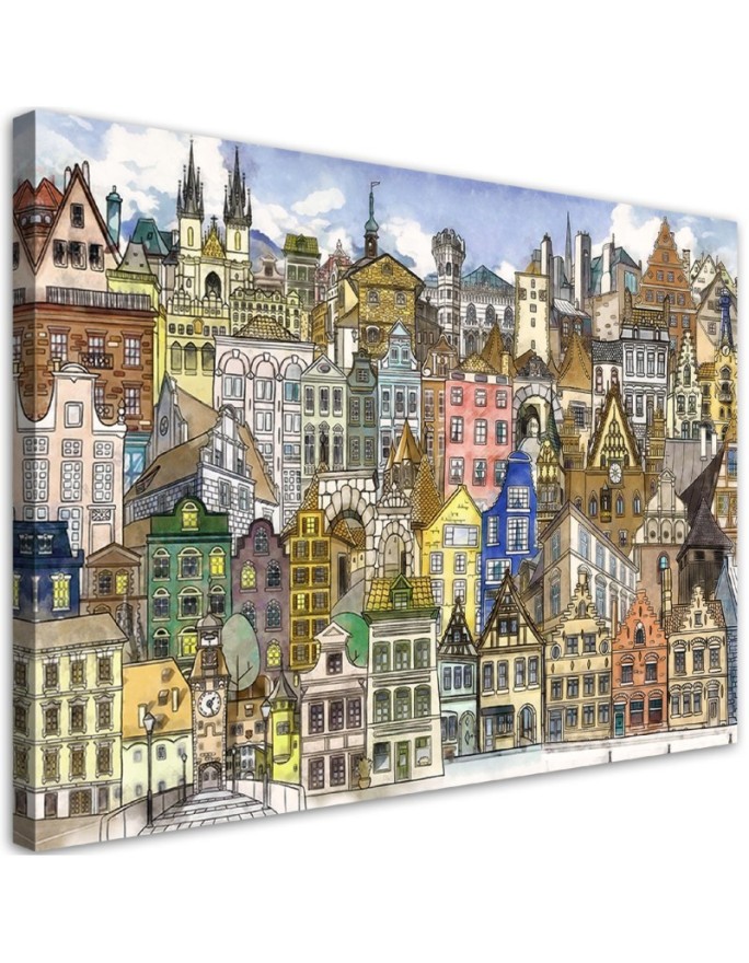 Canvas print Colourful city...