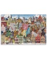 Children's room pictures on canvas  - Colourful city | FEEBY