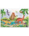 Decorative Canvas prints for children's room - Dinosaurs at the lake | FEEBY