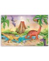 Decorative Canvas painting for Kids room - Dinosaurs at the lake | FEEBY