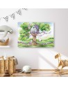 Children's pictures on Canvas  - White rabbits tree house | FEEBY