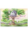 Children's pictures on Canvas  - White rabbits tree house | FEEBY