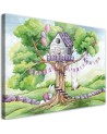 Canvas prints for Kids room - White rabbits hut in the tree | FEEBY