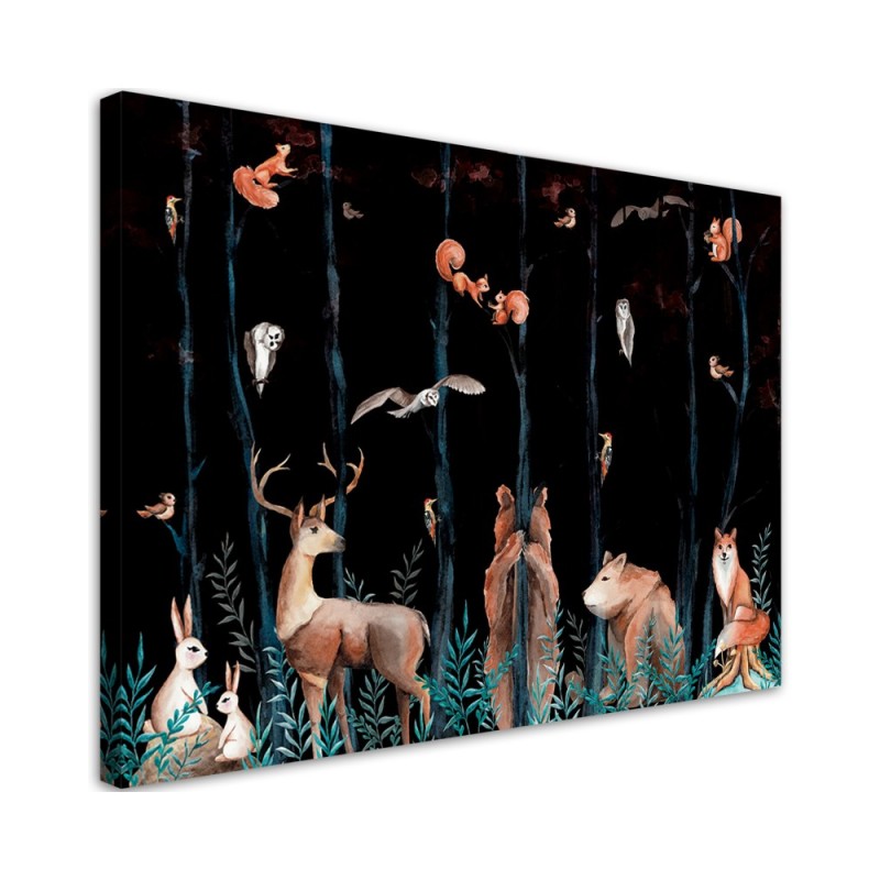 Canvas prints for children - Forest animals deer bear fox | FEEBY