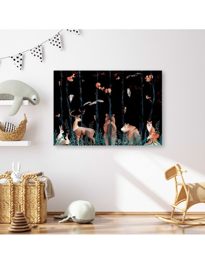 Canvas prints for children - Forest animals deer bear fox | FEEBY