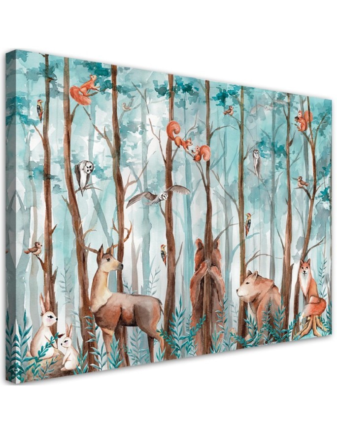 Canvas prints for children - Forest animals deer bear fox | FEEBY