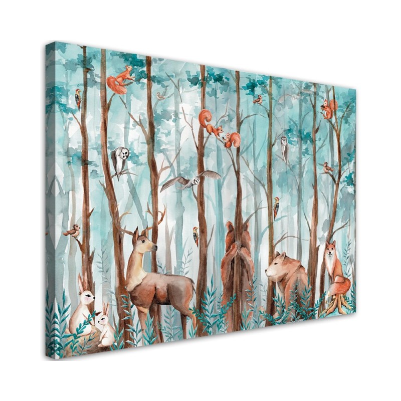 Canvas prints for children - Forest animals deer bear fox | FEEBY