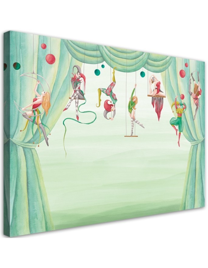 Canvas prints for children's room - Circus acrobats | FEEBY