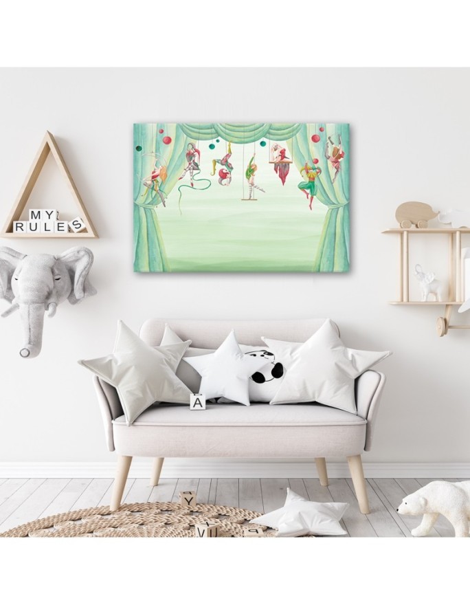 Canvas prints for children's room - Circus acrobats | FEEBY