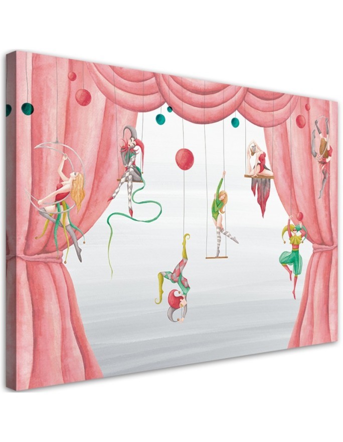 Canvas prints for children's room - Circus acrobats | FEEBY