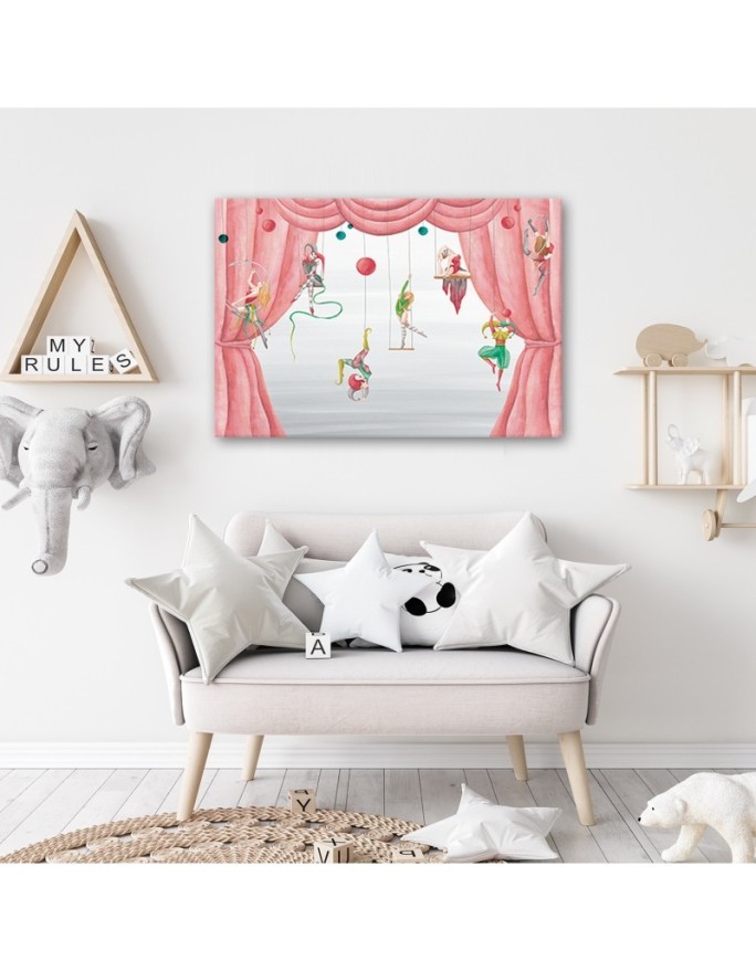 Canvas prints for children's room - Circus acrobats | FEEBY