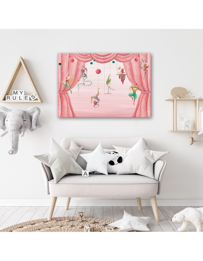 Canvas prints for children's room - Circus acrobats | FEEBY