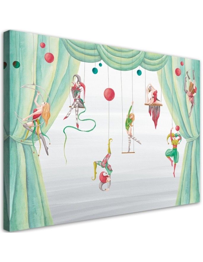 Canvas prints for children's room - Circus acrobats | FEEBY
