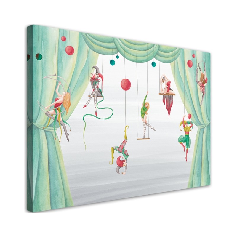 Canvas prints for children's room - Circus acrobats | FEEBY