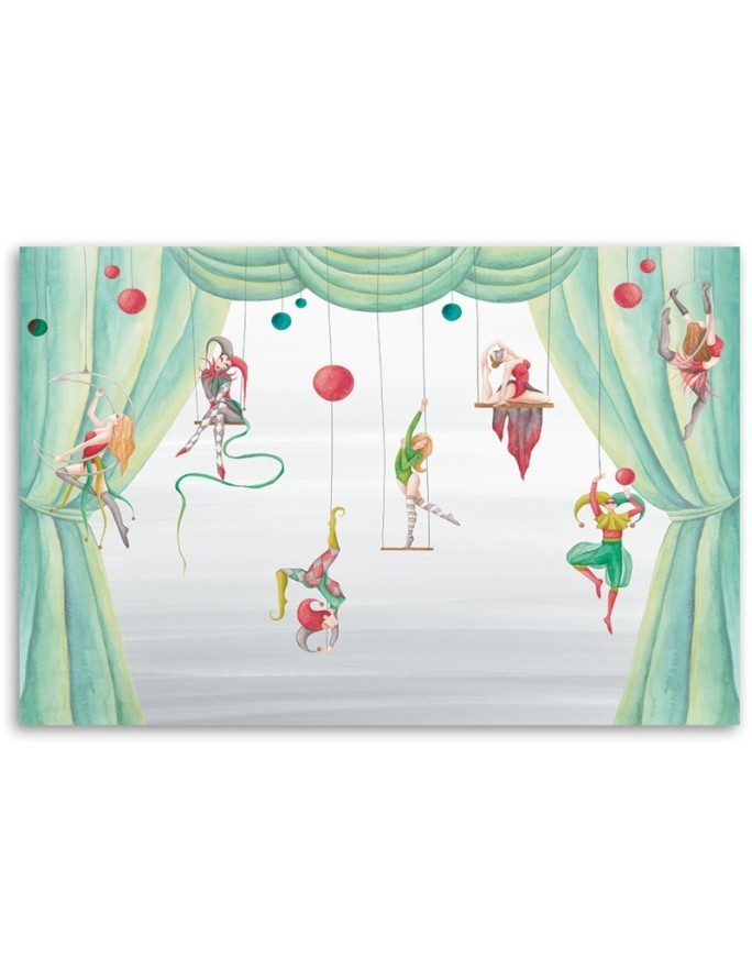 Canvas prints for children's room - Circus acrobats | FEEBY