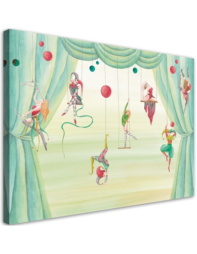 Canvas prints for children's room - Circus acrobats | FEEBY