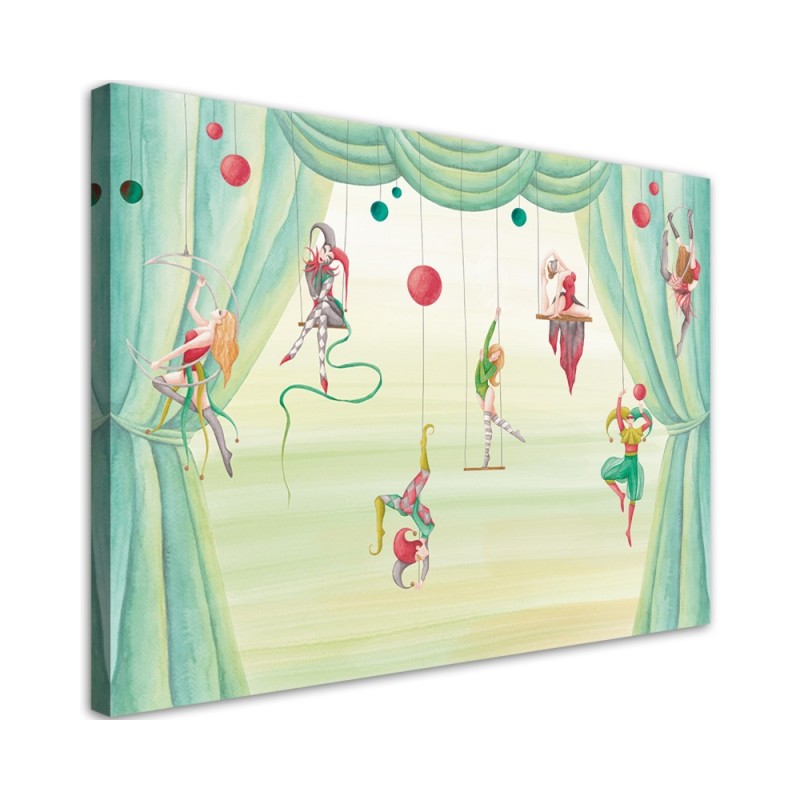 Canvas prints for children's room - Circus acrobats | FEEBY