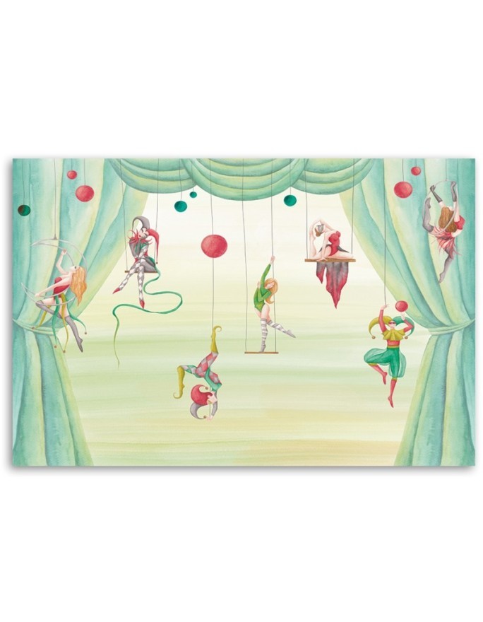 Canvas prints for children's room - Circus acrobats | FEEBY