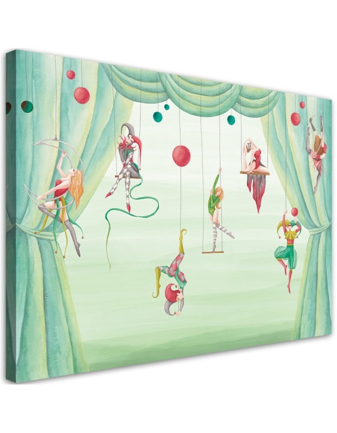 Canvas prints for children's room - Circus acrobats | FEEBY