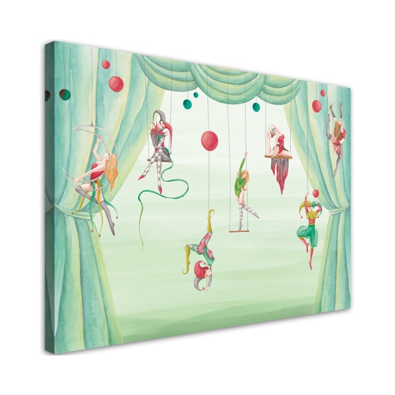 Canvas prints for children's room - Circus acrobats | FEEBY