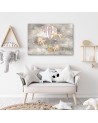 Canvas prints for children - Hot air balloon flying house and fish | FEEBY
