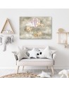 Canvas prints for children - Hot air balloon flying house and fish | FEEBY